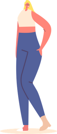 Girl wearing fit clothes  Illustration