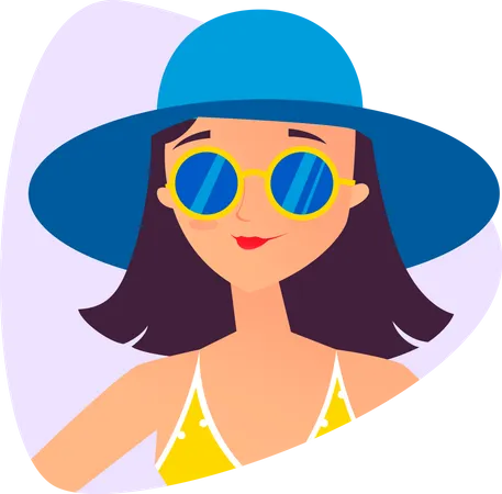 Girl Wearing Goggles  Illustration