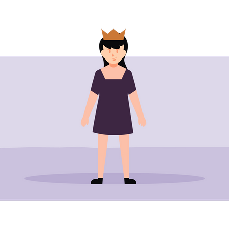 Girl wearing halloween costume  Illustration