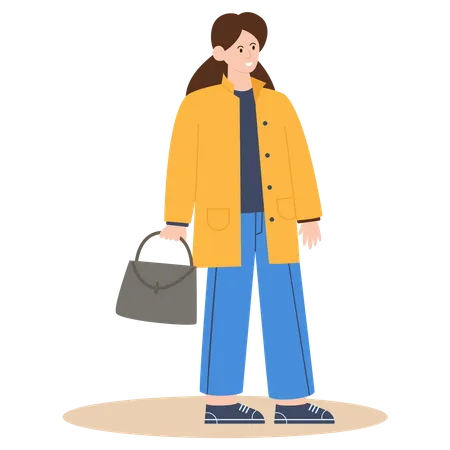 Girl wearing Winter Outfit  Illustration