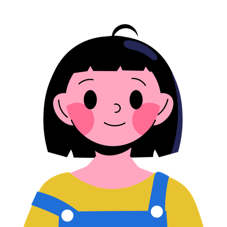 笑顔の女の子  イラスト