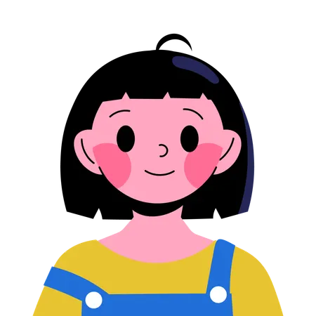 笑顔の女の子  イラスト