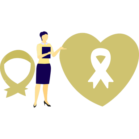 Girl with adis awareness  Illustration