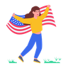 american flag illustration