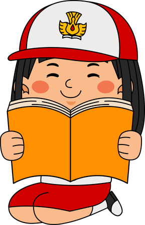 Girl with book  Illustration