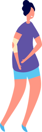 Girl with broken arm  Illustration