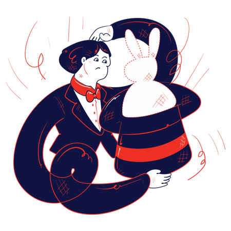 Girl with bunny rabbit  Illustration
