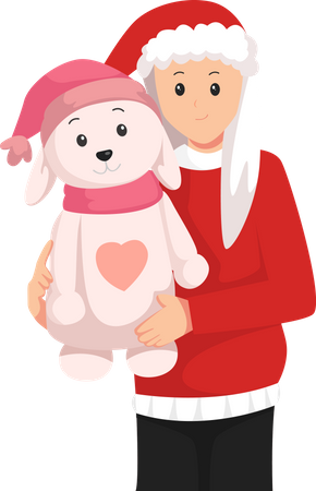 Girl with Doll  Illustration