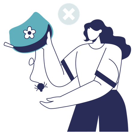 Girl with Empty Wallet  Illustration