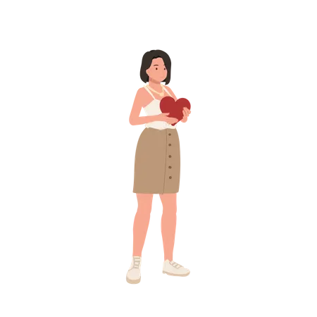 Girl with self love Illustration