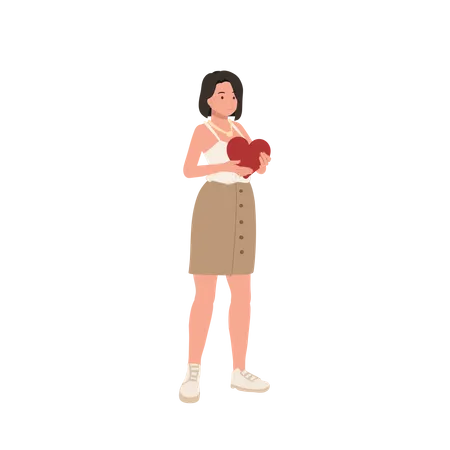 Girl with self love  Illustration