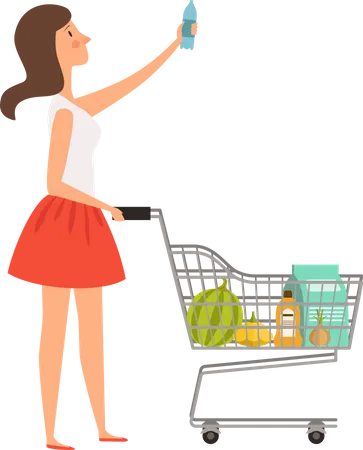 Peoples Shopping Vector Illustration Character 일러스트레이션