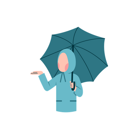 Girl with umbrella  Illustration