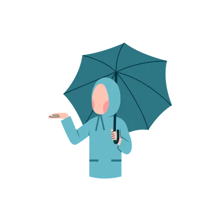 Girl with umbrella  Illustration