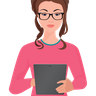 female employee character illustrations free