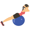 illustrations for woman workout on gym ball