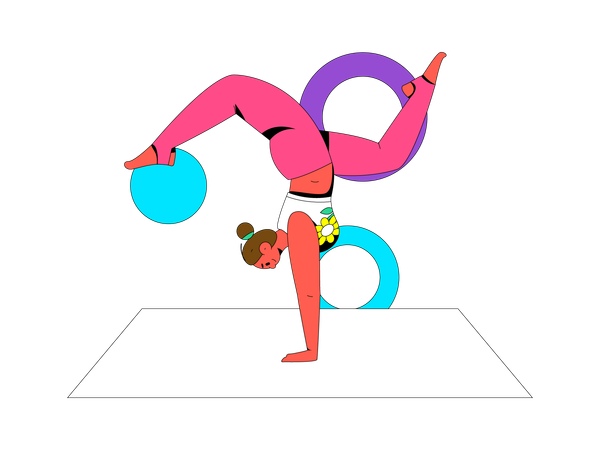 Girl yoga instructor  Illustration
