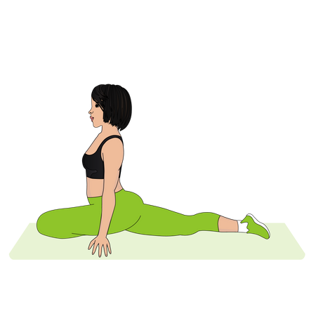 Girl Yoga instructor  Illustration