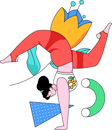 Girl yoga instructor  Illustration