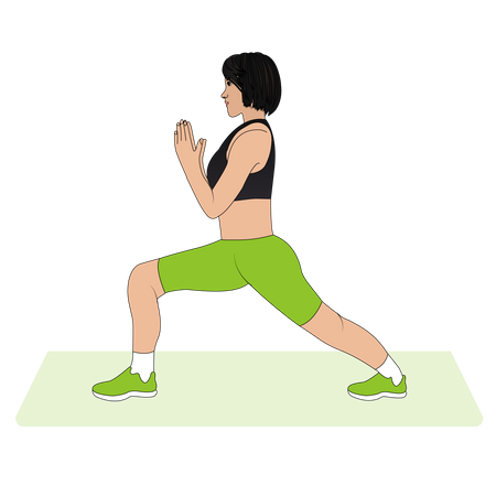 Girl Yoga instructor  Illustration