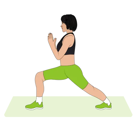 Girl Yoga instructor  Illustration