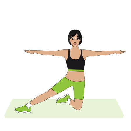 Girl Yoga instructor  Illustration