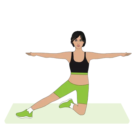 Girl Yoga instructor  Illustration