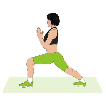 Girl Yoga instructor  Illustration