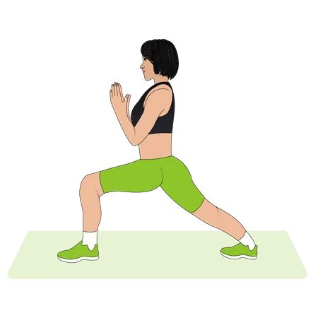 Girl Yoga instructor  Illustration