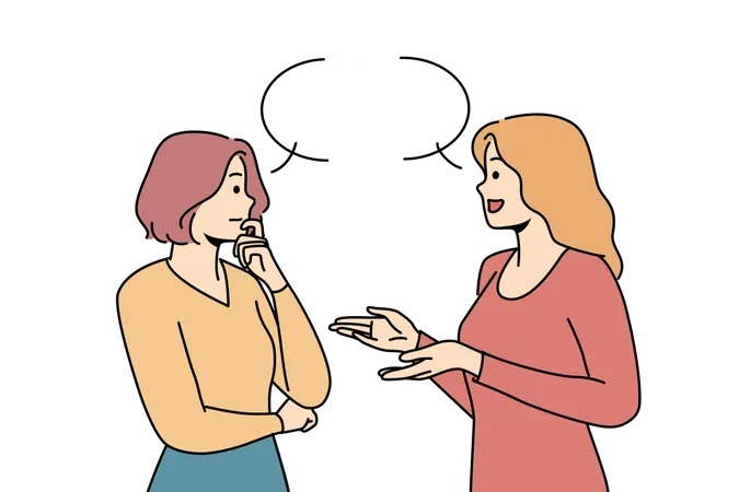 Girls are gossiping  Illustration