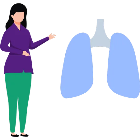 Girl's lungs are fine  Illustration