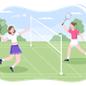 illustration badminton court
