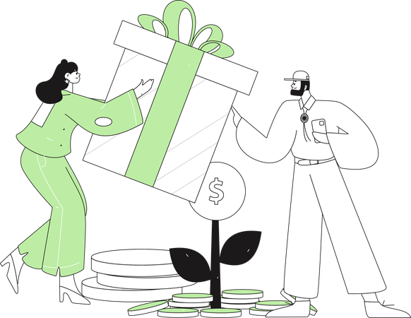 Girls Surprise  Illustration