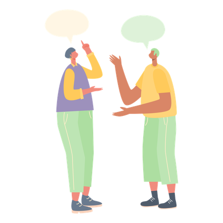 Girls talking to each other  Illustration