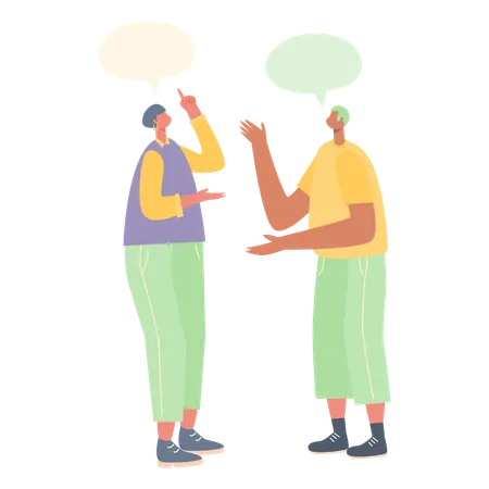 Girls talking to each other  Illustration