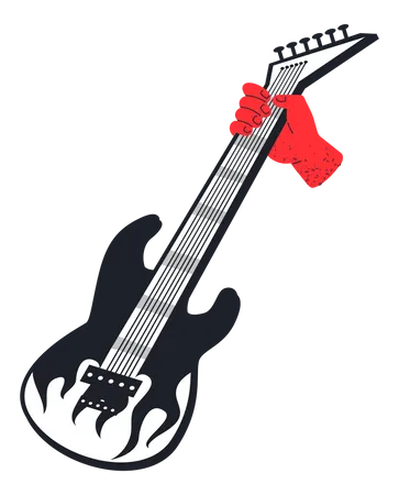 Gitarre halten  Illustration