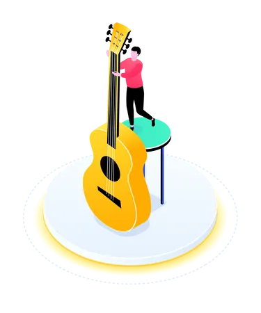 Gitarre spielen  Illustration