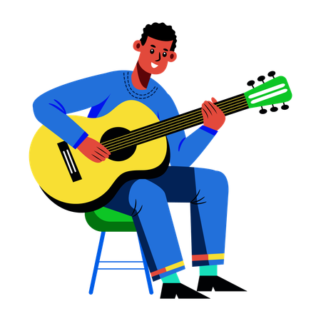 Gitarrenspieler  Illustration