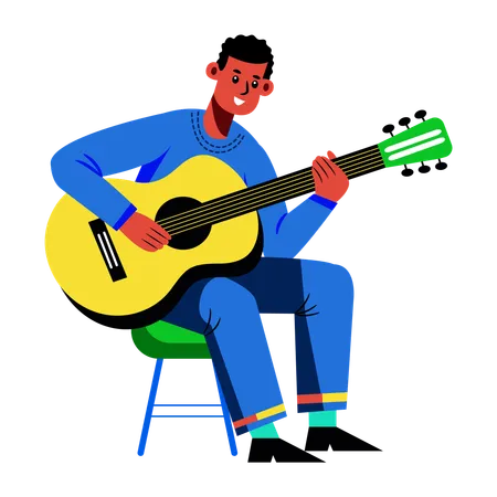 Gitarrenspieler  Illustration