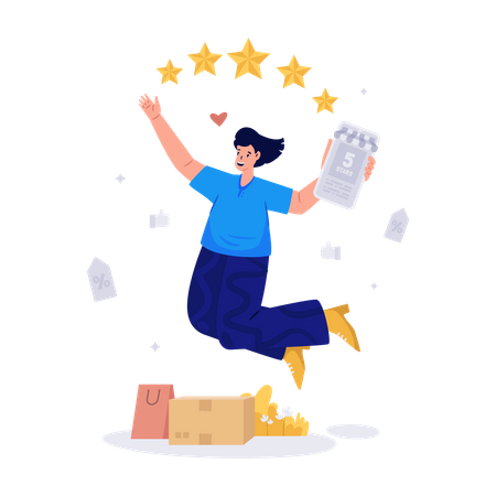 Give A Five Star Rating  Illustration