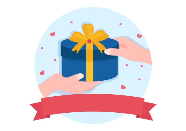 Give gifts on Givingtuesday Illustration