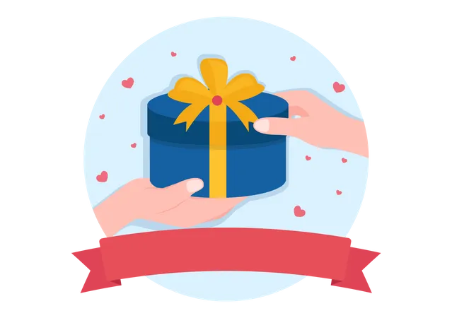 Give gifts on Givingtuesday Illustration