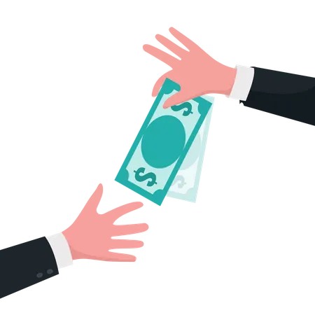 Give money  Illustration