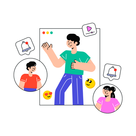 Give Notification To Audience Illustration