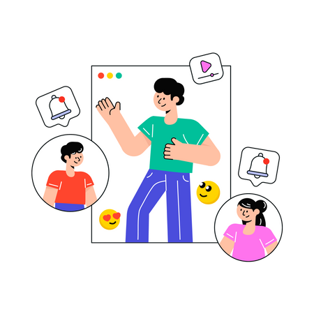 Give Notification To Audience  Illustration