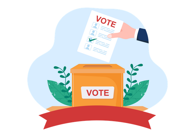 Give your vote to candidate  Illustration
