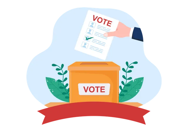 Give your vote to candidate  Illustration