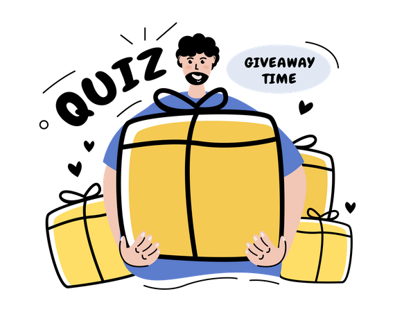 Giveaway shopping promotion  Illustration