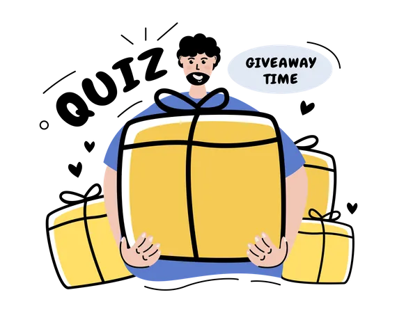 Giveaway shopping promotion  Illustration