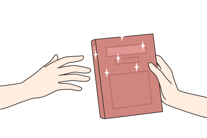 Giving book  Illustration
